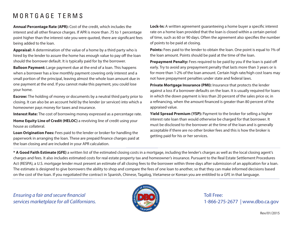 Mortgage Shopping Worksheet - California, Page 3