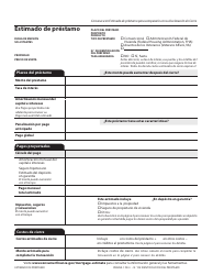 Document preview: Formulario CFPB Estimado De Prestamo - California (Spanish)