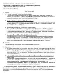 Form DBO-55 Appointment of Commissioner of Business Oversight as Attorney for Service of Process - California, Page 2