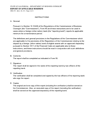 Form DBO-95 Report of Applicable Minimum - California, Page 2