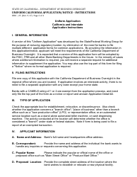 Form DBO-25 Uniform California Application/Notice - California, Page 2