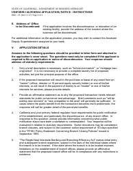 Form DBO-25 Uniform California Application/Notice - California, Page 3