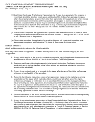 Form DBO-260.113 Application for Qualification by Permit (Section 260.113) - California, Page 2