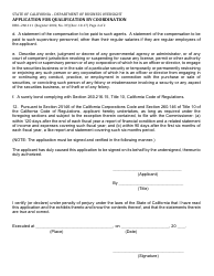 Form DBO-260.111 Application for Qualification by Coordination - California, Page 2