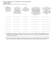 Form DBO-260.110 Facing Page - California, Page 2