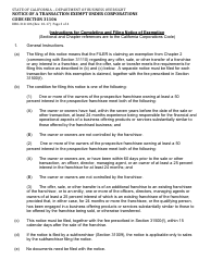 Form DBO-310.106 Notice of a Transaction Exempt Under Corporations Code Section 31106 - California, Page 3