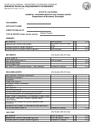 Document preview: Form DBO-260.237.2 Minimum Financial Requirements Worksheet - California