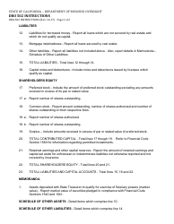 Instructions for Form DBO-502 Trust Company Consolidated Report of Condition - California, Page 2
