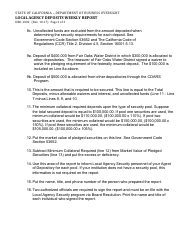Form DBO-1002 Local Agency Deposits Weekly Report - California, Page 3