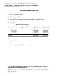 Form DBO-1003 Local Agency Deposits and Securities Called Report - California, Page 4