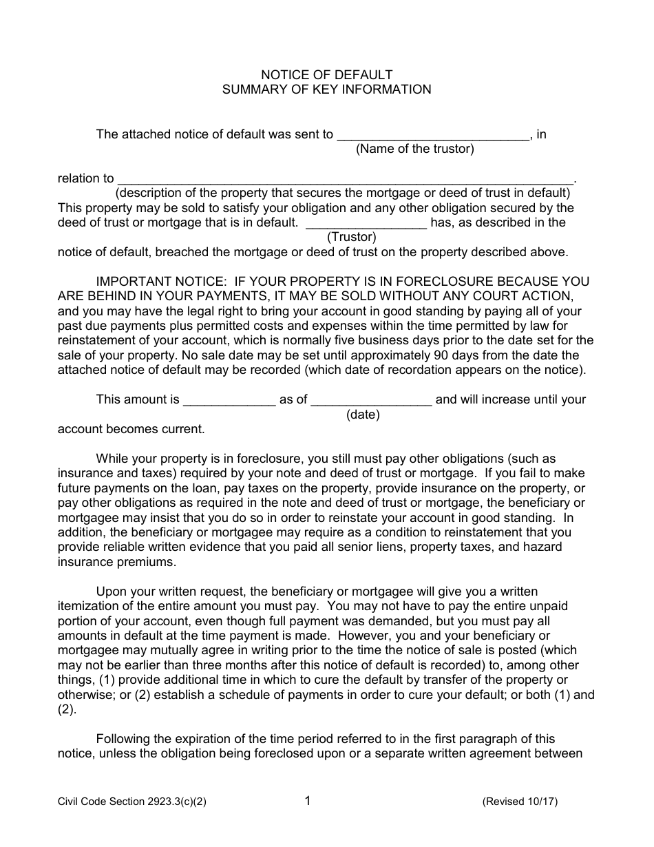 notice of contract default template free