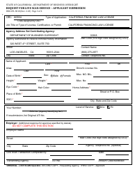 Form DBO-CFL8018 Request for Live Scan Service - Applicant Submission - California, Page 3