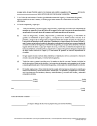 Formulario DBO-CRMLA8019 Contrato De Modificacion De Prestamo (Que Establece Una Tasa De Interes Ajustable) - California (Spanish), Page 2