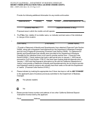 Form DBO-CDDTL2021 Short Form Application for a License Under Cddtl - California, Page 2