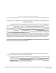 Formulario DBO-CRMLA8019 Contrato De Modificacion, Reamortizacion O Extension De Una Hipoteca - California (Spanish)