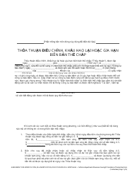 Document preview: Form DBO-CRMLA8019 Mortgage Modification, Re-amortization or Extension Form - California (Vietnamese)