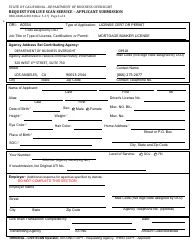 Form DBO-CRMLA8018 Request for Live Scan Service - Applicant Submission - California, Page 3