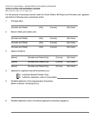 Form DBO-CSCL104 Application for Business License - California, Page 2
