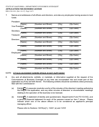 Form DBO-CSCL104 Application for Business License - California, Page 3