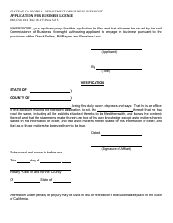 Form DBO-CSCL104 Application for Business License - California, Page 5