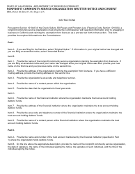 Form DBO-CSCL118 Nonprofit Community Service Organization Notice and Written Consent - California, Page 4