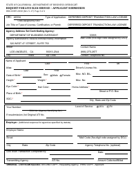 Form DBO-CDDTL8018 Request for Live Scan Service - Applicant Submission - California, Page 3