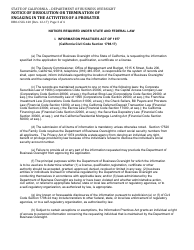 Form DBO-CSCL120 Notice of Dissolution or Termination of Engaging in the Activities of a Prorater - California, Page 3