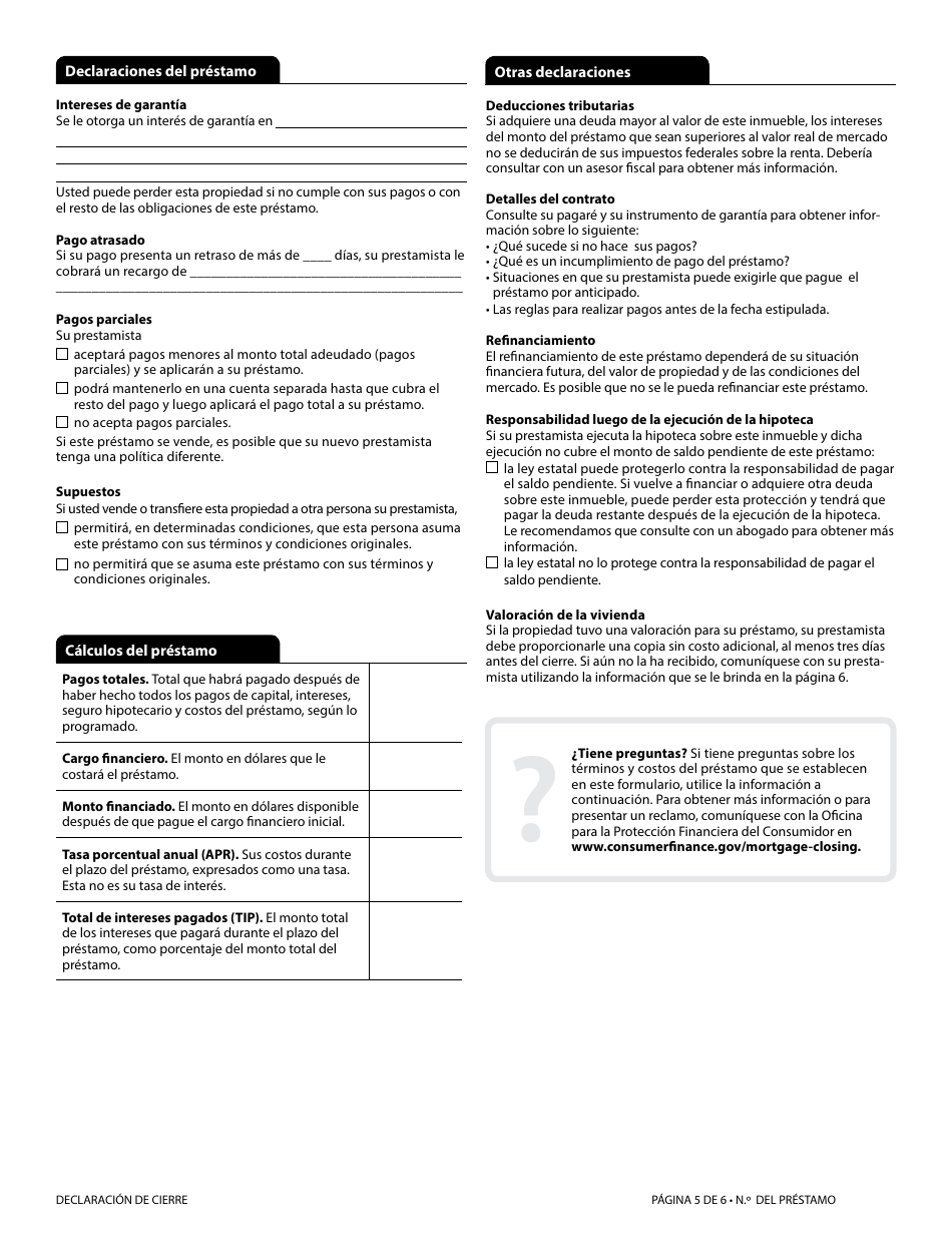Formulario DBO-CRMLA8019 Declaracion De Cierre - California (Spanish), Page 10