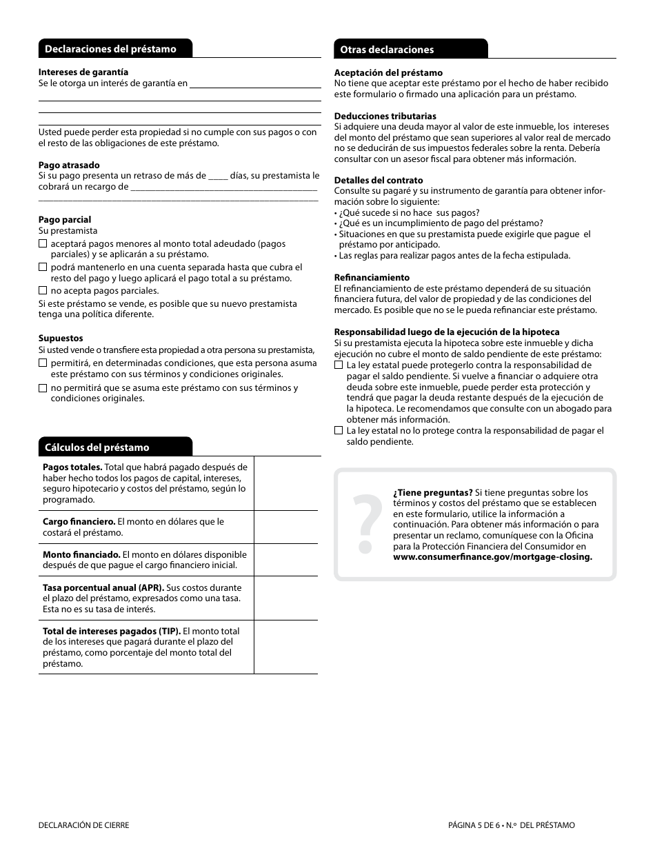 Formulario DBO-CRMLA8019 Declaracion De Cierre - California (Spanish), Page 14