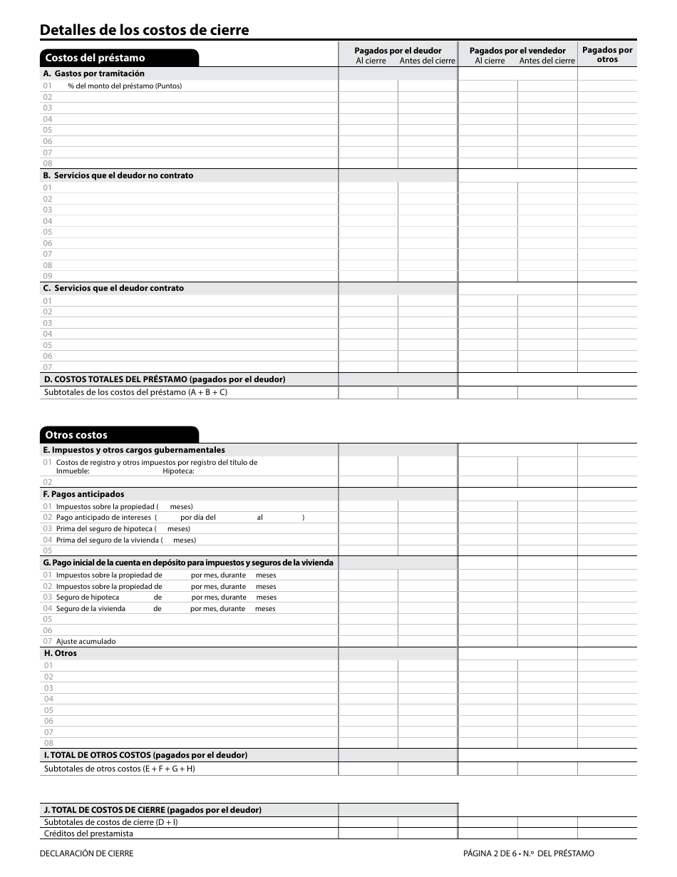 Formulario DBO-CRMLA8019 Declaracion De Cierre - California (Spanish), Page 4
