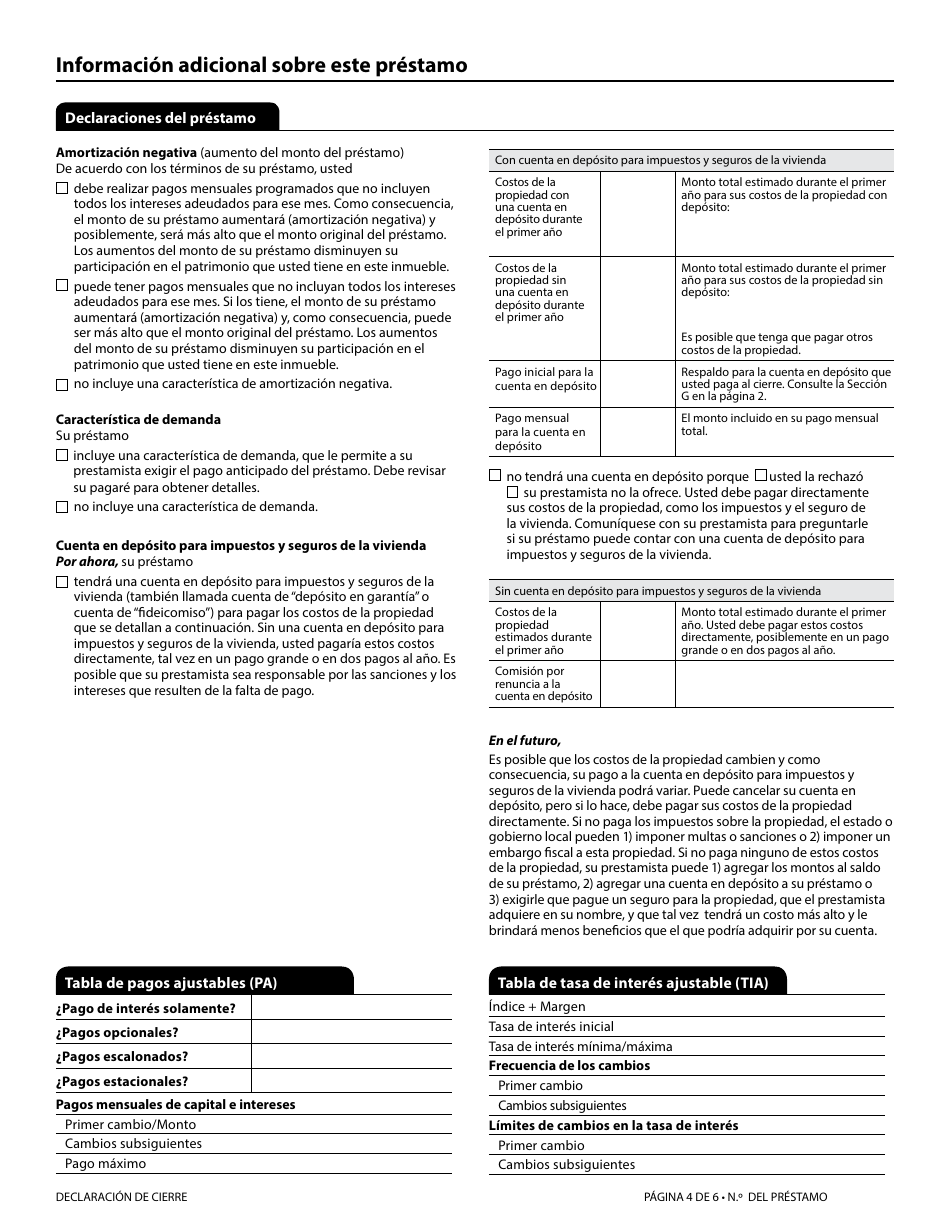 Formulario DBO-CRMLA8019 Declaracion De Cierre - California (Spanish), Page 7