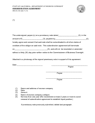 Document preview: Form DBO-EL336 Subordination Agreement - California