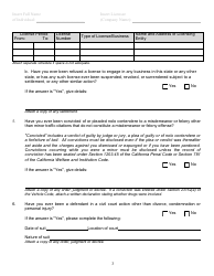 Form DBO-512 SIQ Statement of Identity and Questionnaire - California, Page 3