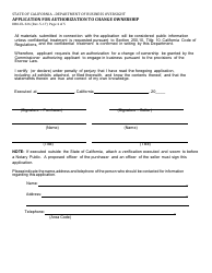 Form DBO-EL326 Application for Authorization to Change Ownership - California, Page 4