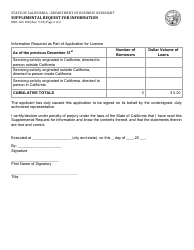 Form DBO-SLS100 Supplemental Request for Information - Student Loan Servicing Program - California, Page 2
