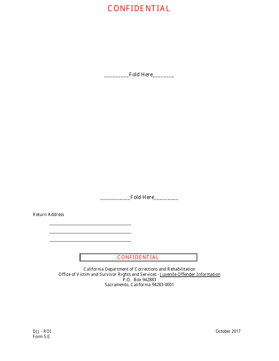 Form 5.0 Request for Offender Information (Roi) - California, Page 2