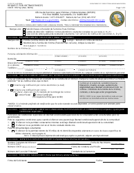Formulario CDCR1707-SP &quot;Request for Victim Services&quot; - California (Spanish)