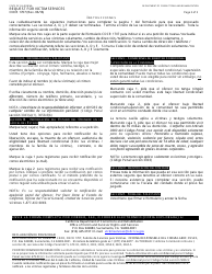 Formulario CDCR1707-SP Request for Victim Services - California (Spanish), Page 2