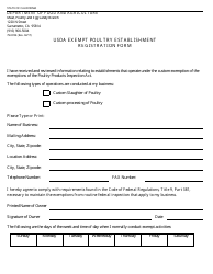 Document preview: Form 79-001B Usda Exempt Poultry Establishment Registration Form - California