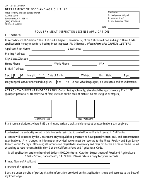 Form 79-009A  Printable Pdf