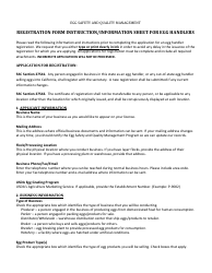 Form 517-004A Egg Handler and Producer Registration Form - California