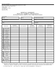 Form 79-061 &quot;Monthly Summary Poultry, Rabbits, and Ratites Slaughtered, Inspected, and Processed&quot; - California