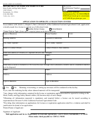 Document preview: Form 79-006A Application to Operate a Collection Center - California