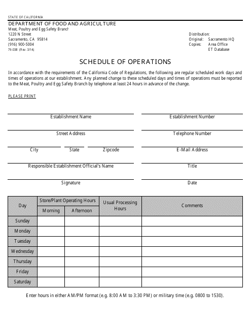 Form 79-038  Printable Pdf