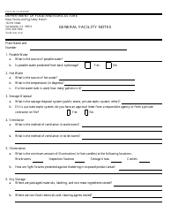 Form 79-039 &quot;General Facility Notes&quot; - California