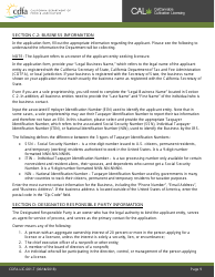 Form CDFA-LIC-001-T Cannabis Cultivation Temporary License Application - California, Page 10
