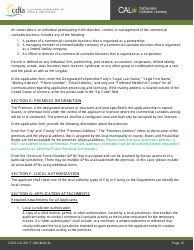 Form CDFA-LIC-001-T Cannabis Cultivation Temporary License Application - California, Page 11