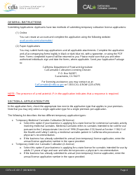 Form CDFA-LIC-001-T Cannabis Cultivation Temporary License Application - California, Page 5