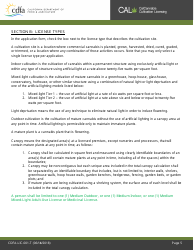 Form CDFA-LIC-001-T Cannabis Cultivation Temporary License Application - California, Page 6