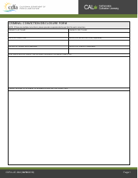 Form CDFA-LIC-004 Criminal Conviction Disclosure Form - California, Page 2